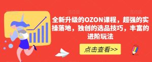 全新升级的OZON课程，超强的实操落地，独创的选品技巧，丰富的进阶玩法-21资源库