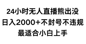 快手24小时无人直播熊出没，不封直播间，不违规，日入2000+，最适合小白上手，保姆式教学【揭秘】-21资源库