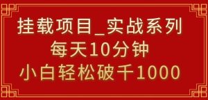 挂载项目，小白轻松破1000，每天10分钟，实战系列保姆级教程【揭秘】-21资源库