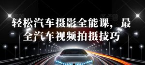 轻松汽车摄影全能课，最全汽车视频拍摄技巧-21资源库