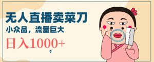 无人冷门品直播新玩法，通过卖菜刀日入1000+【揭秘】-21资源库