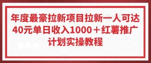 年度最豪拉新项目拉新一人可达40元单日收入1000+红薯推广计划实操教程【揭秘】-21资源库