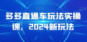 多多直通车玩法实操课，2024新玩法-21资源库