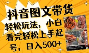 抖音图文带货已过时?那你不如仔细看看这个,小白看完轻松上手起号,日入500+不是梦【揭秘】-21资源库