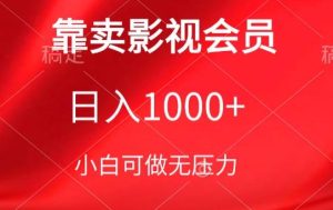 靠卖影视会员，日入1000+，落地保姆级教程，新手可学【揭秘】-21资源库