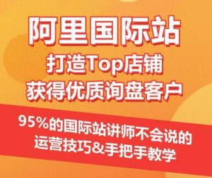 【阿里国际站】打造Top店铺&获得优质询盘客户，​95%的国际站讲师不会说的运营技巧-21资源库