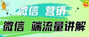 4.19日内部分享《微信营销流量端口》微信付费投流【揭秘】-21资源库