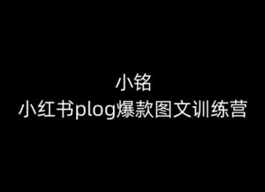 小铭-小红书plog爆款图文训练营,教你从0-1做小红书-21资源库