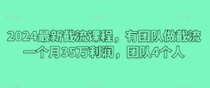 2024最新截流课程，有团队做截流一个月35万利润，团队4个人-21资源库