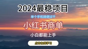 2024最稳蓝海项目,小红书商单项目,没有之一【揭秘】-21资源库