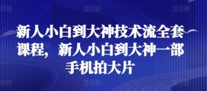 新人小白到大神技术流全套课程，新人小白到大神一部手机拍大片-21资源库