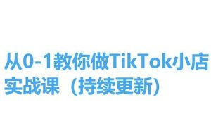 从0-1教你做TikTok小店实操课(持续更新),手把手教你,简单易学-21资源库