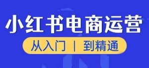 小红书电商运营课,从入门到精通,带你抓住又一个赚钱风口-21资源库