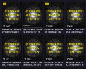 大案纪实解说课，2024年最新抖音大案教学教程-21资源库