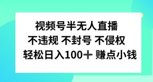 视频号半无人直播，不违规不封号，轻松日入100+【揭秘】-21资源库