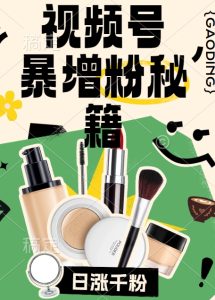 视频号涨粉方法，暴力起号，一天涨粉1000+，当天开橱窗【揭秘】-21资源库