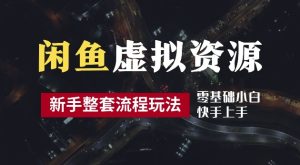 2024最新闲鱼虚拟资源玩法，养号到出单整套流程，多管道收益，每天2小时月收入过万【揭秘】-21资源库