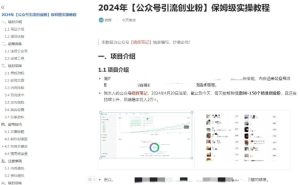 公众号引流创业粉,学会这个方法,你也能月入30000+ (陪跑项目)-21资源库