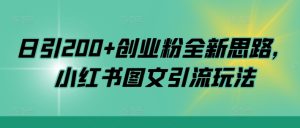 日引200+创业粉全新思路,小红书图文引流玩法【揭秘】-21资源库