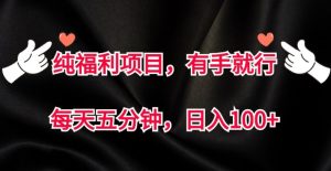纯福利项目，有手就行，每天五分钟，日入100+-21资源库