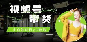 视频号带货，小白如何日入4位数，快速入门，当天出单-21资源库
