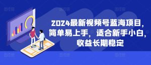 2024最新视频号蓝海项目,简单易上手,适合新手小白,收益长期稳定-21资源库