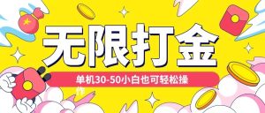 各种平台无限打金玩法,单机30-50纯自撸玩法,适合小白【揭秘】-21资源库