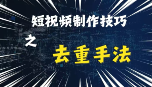 最新短视频搬运，纯手工去重，二创剪辑方法【揭秘】-21资源库