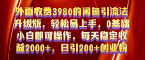 外面收费3980的闲鱼引流法,轻松易上手,0基础小白即可操作,日引200+创业粉的保姆级教程【揭秘】-21资源库