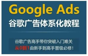 Google Ads谷歌广告体系化教程，谷歌广告高手带你突破入门难关，从0到1由新手到高手晋级必修-21资源库