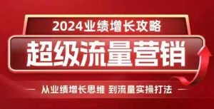 2024超级流量营销，2024业绩增长攻略，从业绩增长思维到流量实操打法-21资源库