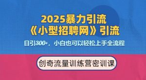2025最新暴力引流方法,招聘平台一天引流300+,日变现多张,专业人士力荐-21资源库