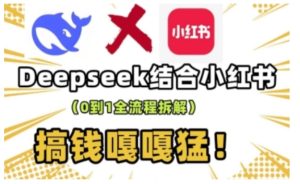 deepseek+小红书打造流量生产线实操课,0到1全流程拆解,搞钱嘎嘎猛-21资源库