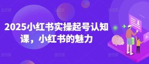 2025小红书实操起号认知课,小红书的魅力-21资源库