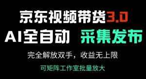 京东视频带货3.0，Ai全自动采集+自动发布，完全解放双手，收入无上限-21资源库