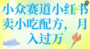 小众赛道小红书卖小吃配方，操作简单，月入过W-21资源库