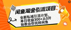 闲鱼淘金私域引流计划,从0开始玩转闲鱼,副业也可以挣到全职的工资-21资源库