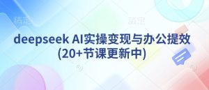 deepseek AI实操变现与办公提效(20+节课更新中)-21资源库
