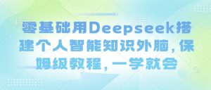 零基础用Deepseek搭建个人智能知识外脑，保姆级教程，一学就会-21资源库