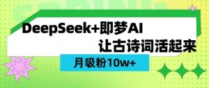 用DeepSeek做AI 古诗词视频，涨粉 10W+(保姆级教程)-21资源库
