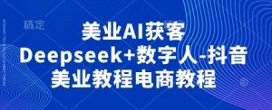 美业AI获客Deepseek+数字人-抖音美业教程电商教程-21资源库