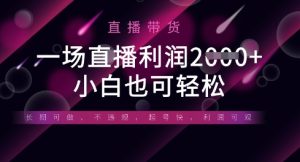 半无人直播带货，一场利润数张，适合所有平台玩法，小白也可轻松-21资源库