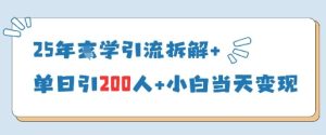 25年国学引流拆解+单日引200人+小白当天就能变现-21资源库