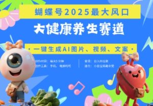 蝴蝶号器官养生赛道+豆包，AI快速产出爆款视频，起号快，带货超级猛，日入四位数-21资源库