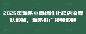 2025年淘系电商标准化起店流程私教班，淘系推广视频教程-21资源库