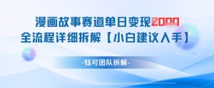 漫画故事赛道单日变现1k+全流程详细拆解-21资源库