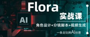 Flora实战课：角色设计+分镜脚本+视频生成，一条龙玩转AI创意-21资源库