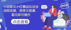 小说推文小红搬运玩法全流程实操,简单又粗暴,看完即可操作-21资源库