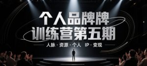 个人品牌训练营第五期,人脉·资源·个人IP·变现-21资源库