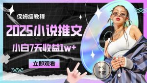 2025小说推文最新玩法，推文保姆级教程，小白7天收益1w+-21资源库
